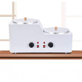Réchauffeur de cire Double en aluminium Pot Épilation de réchaud chauffant à la cire Épilation à la cire à un traitement de b