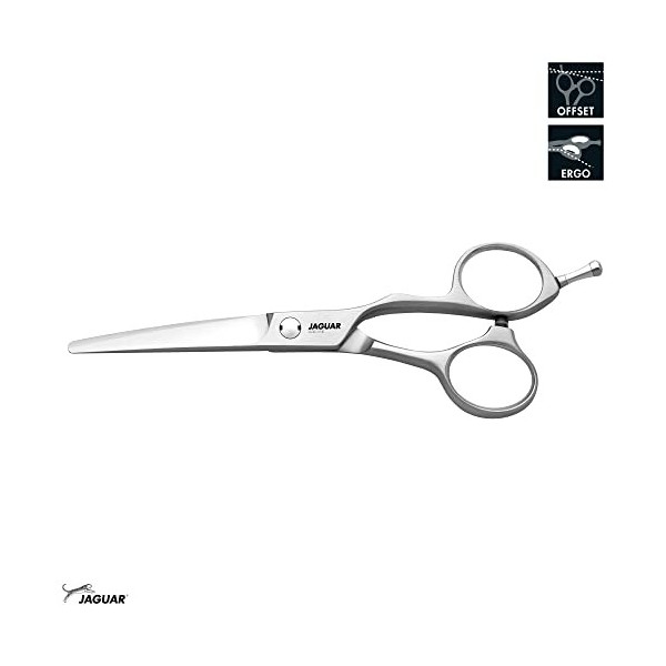 JAGUAR Ciseaux à cheveux XENOX 5.5" | Ciseaux de coiffeur en design offset | partiellement satinés | Made in Germany