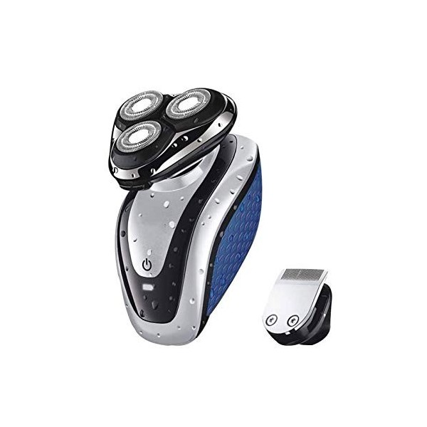 NCRD Shavers électriques pour hommes, mens rasoir électrique 2 en 1 sec humide étanche visage rasoir rotatif usb rechargeable