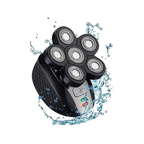 LIIAV Rasoir électrique pour Hommes - 5 sur 1 Shavers pour Hommes - Kit de toilettage à tête Chauve multifonctionnelle - USB 