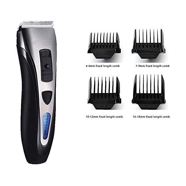 NCRD Tchippeuses à Cheveux pour Hommes Kit de Coupe de Cheveux Professionnels Trimmer sans Fil avec écran LCD, pour barbier e