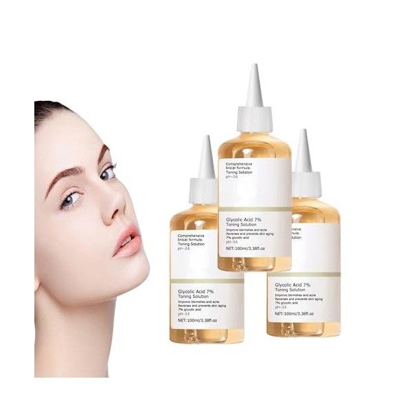 The Ordinary Glycolic Acid 7 Toning Resurfacing Solution, Tonique hydratant pour le visage, Suitable for All Skins, 100ml