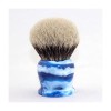 WWWFZS Ensemble de Rasage Badger 40 mm Brosse + Bol en Acier Inoxydable Color:A 