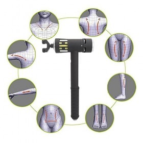 Pistolet de Réglage Chiropratique 100-240V, Dispositif à Ondes de Choc Noir pour les Os Prise UE 220V 