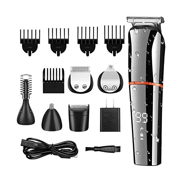 Tondeuse à cheveux pour homme, 11 en 1 multi-cheveux pour hommes, kit de toilettage pour le visage, la barbe, le corps, les c