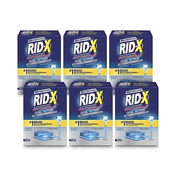 Rid-X Traitement antiseptique professionnel avec 6 x 2 mois de poudre