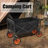 Raguso Chariot de Camping, Chariot de Camping Pliable pour Tige de Direction Push-Pull à Forte Charge pour Pique-Nique Le Noi