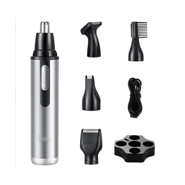 DENURA Kit de beauté Multifonctionnel 5-en-1 USB chargeant la Mini Tondeuse à Cheveux portative doreille de Nez