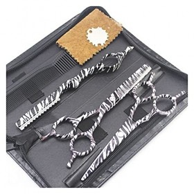 DYTWXG Soins des Cheveux, 5,5 Pouces Femmes Motif Floral Coupe de Cheveux Droite Rasoir Amincissant Ciseaux de Coiffure Profe