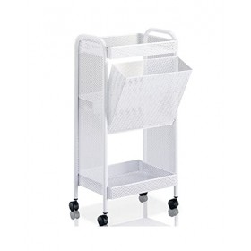 Chariot esthéticienne pour panier avec panier à déchets extractible.