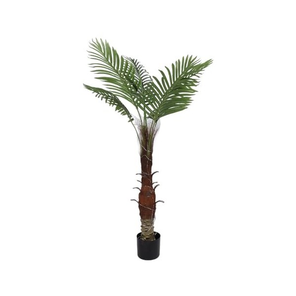 Changor Palmier Artificiel éclairé, 300 Lumières LED ABS 800 MAh IP65 étanche 3,9 Pieds Palm Tree Tropical Lights pour Balcon