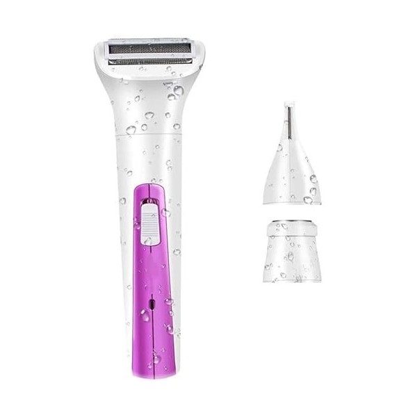 Waterproof Electric Razor for Women 3-in-1Painless Wet and Dry Womens Shaver Bikini Trimmer Ladies Electric Facial Body Trimm