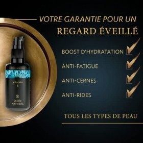 Gel Creme Contour des Yeux Anti Cerne à la Vitamine E Acide Hyaluronique & Taurine Vegetale 30ml - Anti Cernes Yeux et Contou