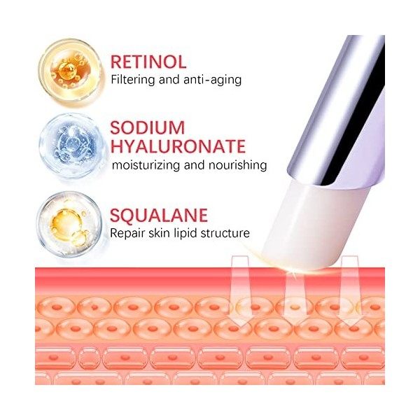 Crème pour les yeux au rétinol avec collagène et acide hyaluronique pour les cernes et les rides de bouffissure, crème anti-â