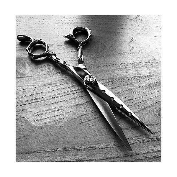 Outils de coupe des cheveux 6 pouces salon de coiffure professionnel ensemble de coiffure ciseaux plats + ciseaux à dents hau