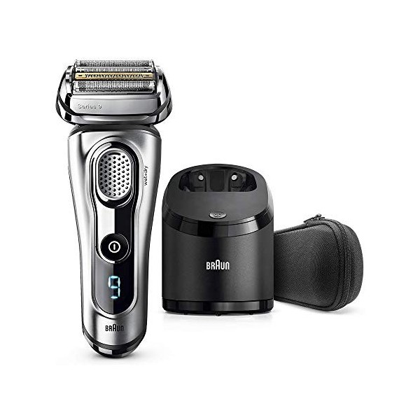 Braun Series 9 9292 Clean & Charge Rasoir électrique pour homme, rasoir Barba, station de nettoyage et de chargement Clean & 