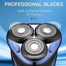 LEONYS Rasoirs de tête for Hommes Chauves, Rasoir électrique Rotatif à tête Flottante 3D for Hommes étanche Barbe Rasoir élec