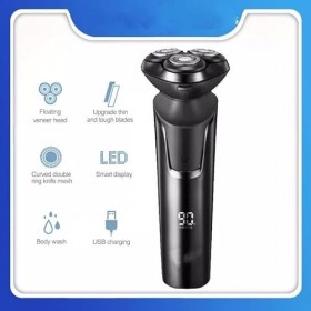 LEONYS Rasoirs électriques for Hommes Chauves, Rasoir électrique for Hommes Smart IPX7 Rasoir de Barbe Rechargeable étanche à