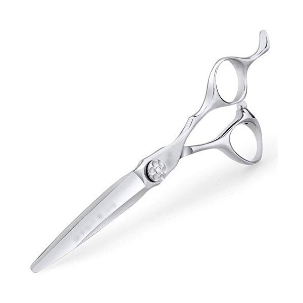 6 Inch Hairdresser Professional Haircut Flat Shear Fine Mirror Polishing Flat Shear Scissors Color : Silver Hair Cutting