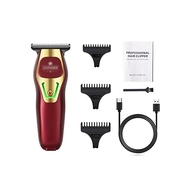 Cellars Meneur de cheveux de cheveux professionnels puissants 0 Mm Tondeuse électrique coiffeuse rechargeable cuillère coupe-