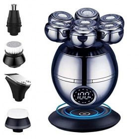 LEONYS Rasoirs électriques for Hommes Chauves, Rasoir électrique 7D for Hommes indépendamment 7 Cutter tête Flottante étanche