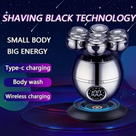 LEONYS Rasoirs électriques for Hommes Chauves, Rasoir électrique 7D for Hommes indépendamment 7 Cutter tête Flottante étanche