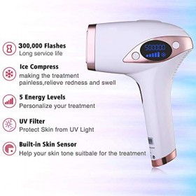 LFMXLD Épilateur IPL Domestique, 300 000 Tondeuse Corps Clignotant, Instrument De Beauté pour Lépilateur Femme Indolore.