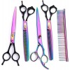 Ciseaux de coiffure, ciseaux de coiffure, ciseaux à dents professionnels, ciseaux à cintrer, coupe de cheveux, outils profess