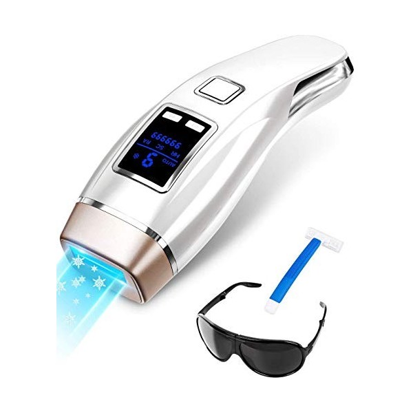 ADITAM Système dépilation au Laser pour Femme 999 999 flashs Appareil dépilation au Laser IPL Permanent et indolore Visage 