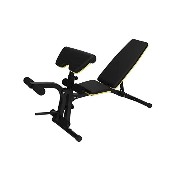 Natudeco Banc dentraînement multifonction pliable en PU souple réglable Coussin de dos Chaise de musculation pour la formati