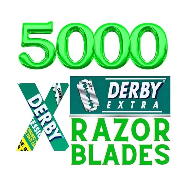 Derby Extra Professional Double Edge Razor Blades for straight razor 5000 