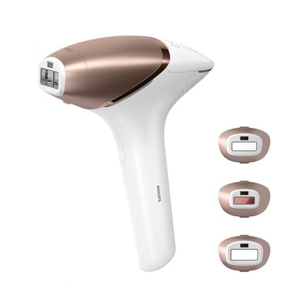 Philips Lumea BRI973/00 SenseIQ Épilateur à lumière pulsée 450000 impulsions 3 têtes intelligentes Option sans fil Blanc