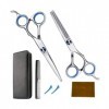 AFFLHYJK Ensemble de ciseaux de coiffure, ciseaux damincissement professionnels et ciseaux de coiffure pointus kit de coupe 