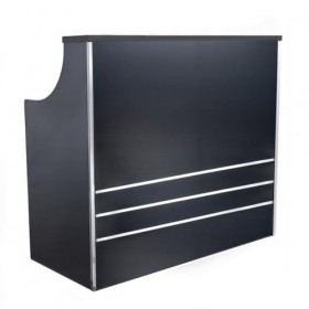 Calissimo Bureau daccueil Coiffure laqué Alexa COM 120 cm Salon de Coiffure Noir