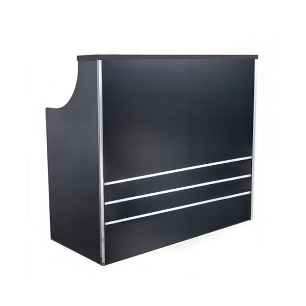 Calissimo Bureau daccueil Coiffure laqué Alexa COM 120 cm Salon de Coiffure Noir