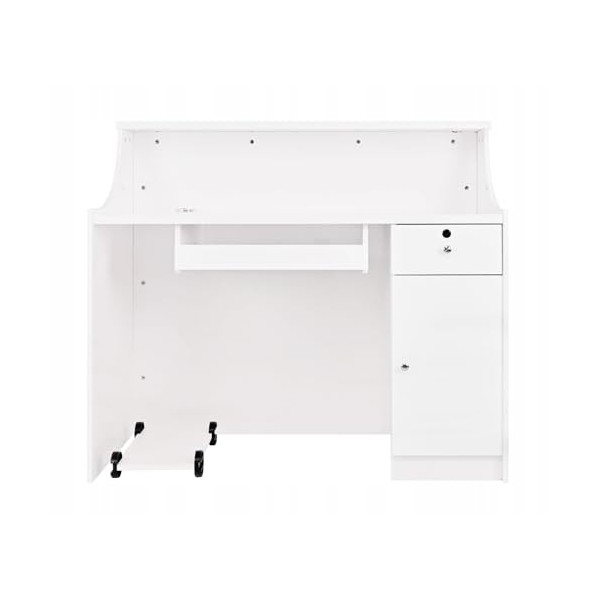 Calissimo Bureau daccueil Coiffure laqué Alexa COM 120 cm Salon de Coiffure Noir