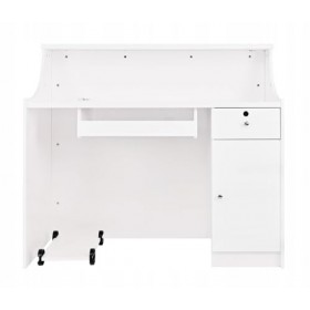 Calissimo Bureau daccueil Coiffure laqué Alexa COM 120 cm Salon de Coiffure Gris