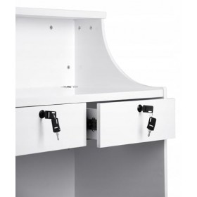 Bureau de Coiffeur laqué Diamond Sim 80 cm Cosmetic Salon Silver