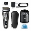 Braun Series 9 Pro 9465cc Rasoir Wet & Dry avec centre SmartCare 5 en 1 et étui de voyage, métal noble