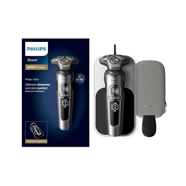 Philips Male Grooming Shaver Series S9000 Prestige, SP9871/13, noir/gris