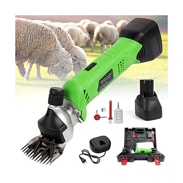 NIVOK Sheep Shears Electric Clipper Cordless, Portable Goat Clippers 6500mah Rechargeable, for Shaving fu Electric Wool Shear