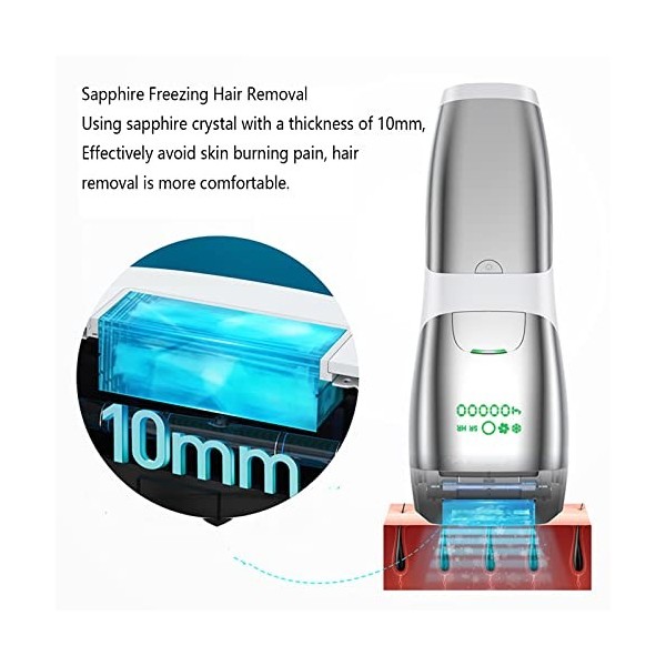 Epilateur Electrique Visage Femme Homme Sourcil Laser Épilateurs à Lumière Pulsée Ipl Satin Glow Reconnaissance Intelligente 