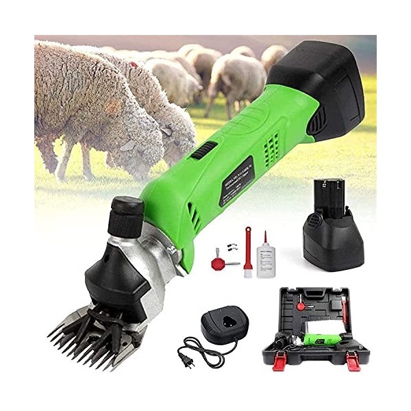 NIVOK Sheep Shears Electric Clipper Cordless, Portable Goat Clippers 6500mah Rechargeable, for Shaving Fu Electric Wool Shear