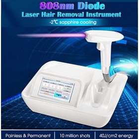 Machine Ipl dépilation indolore au laser ICE 808nm, 8 vitesses dintensité, refroidissement de -15 ℃ à -2 ℃, mini rajeunisse