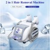 2 en 1 808nm Ice Painfree Removal Hair Machine Skin Cooling Care Beauty Device, 10 millions de coups Épilation rapide permane