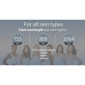 Machine dépilation permanente Di-ode La-ser, 3 longueurs donde : 755 808 1064 sûre et efficace