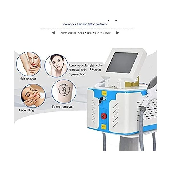 KRASS Machine Professionnelle Dépilation Au Laser IPL 2 en 1 Machine De Détatouage Portable Opt pour Salons De Beauté Studio