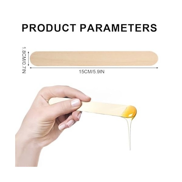 PSOWQ Spatule Bois Epilation,Spatule Application Cire Chaude,Spatules à Cires,Spatule Cire Epilation Cire Spatule Bâtons Appl