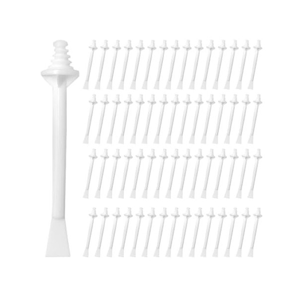 Lot de 60 bâtonnets de cire pour le nez - Applicateur de cire pour poils du nez - Bâtons de cire à double usage - En plastiqu