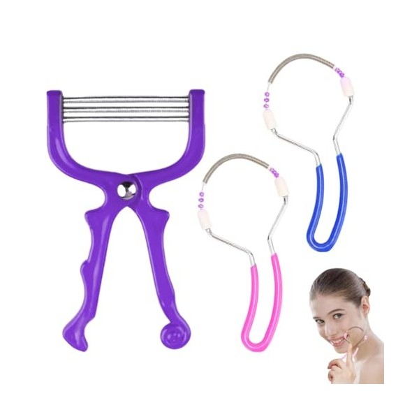 KXUSW Epilateur Visage Ensemble 3 Pièces-Epilation Visage Femme-Épilateur Manuel pour Femme-Épilateur pour Les Lèvres du Visa